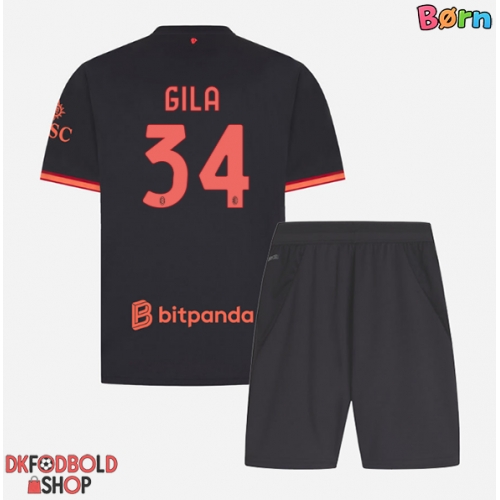 AC Milan Mario Gila #34 Tredje trøje Børn 2026-27 Kort ærmer (+ korte bukser)